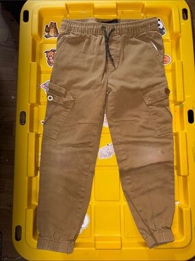 Street Rules Kids Cargo Jogger Pants - Tan